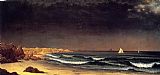 Approaching Canvas Paintings - Approaching Storm, Beach near Newport